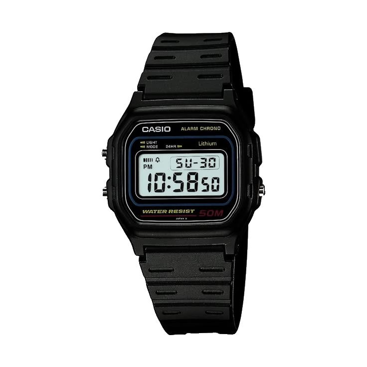 Casio F-91W classic black, alarm chrono, water resist 50M